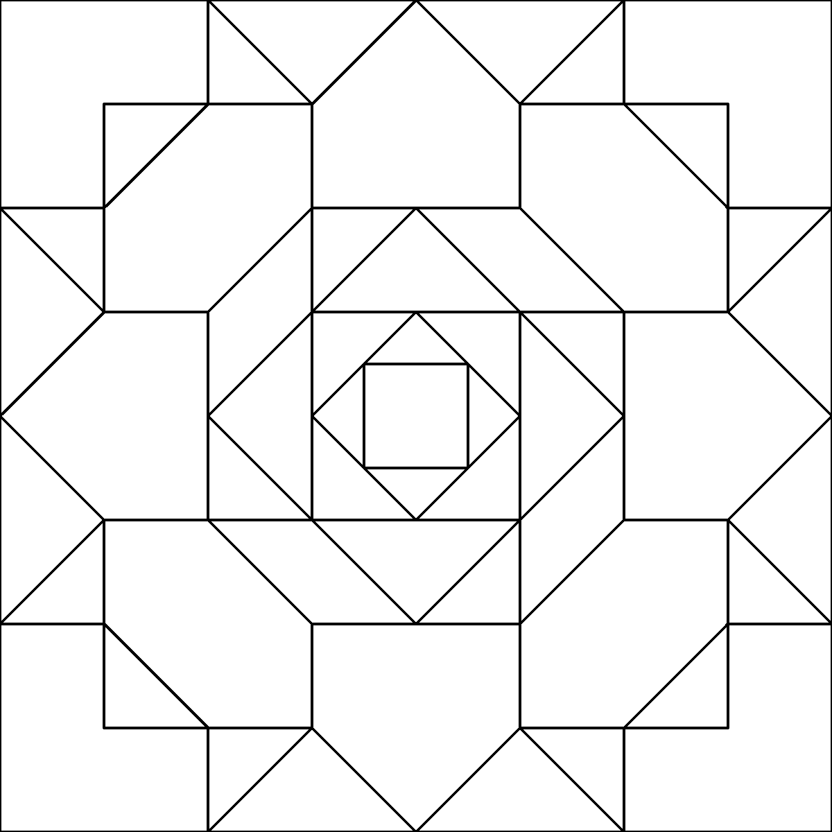 Pattern 115, Single Rose barn quilt pattern thumbnail